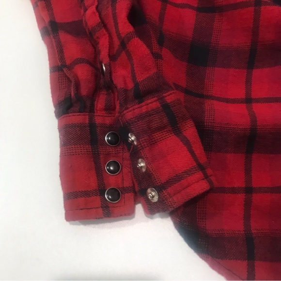 Wrangler women vintage retro western wear black pearl snap buttons size s - Picture 12 of 13